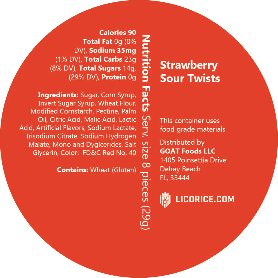 Strawberry Sour Twists Licorice - Image 3